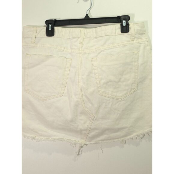 Vanilla Star White Distressed Mini Skirt Size 13 - Picture 10 of 10